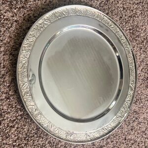 Pottery Barn Set of 2 Silver Plated Chargers/Decorative Trays